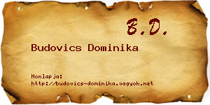 Budovics Dominika névjegykártya